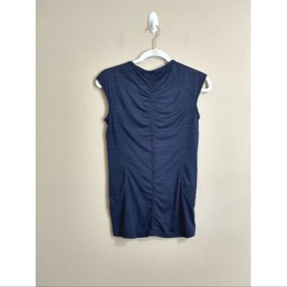 Athleta Pacifica Tank Top Blue Fitted 1/2 Zip S - Picture 3 of 6